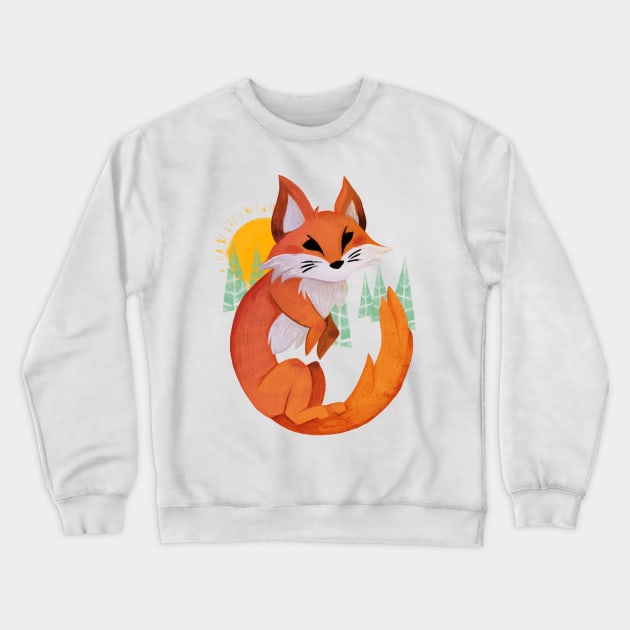 Fox Crewneck Sweatshirt by Blanquiurris